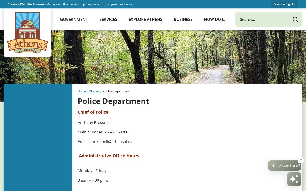 Athens Police Department source for Athens recent arrest records
